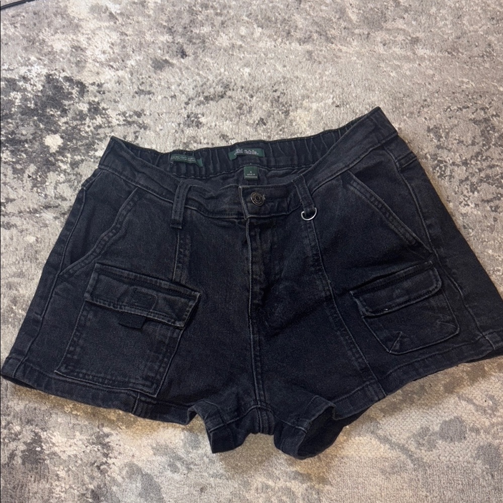 Black Denim Women's Shorts